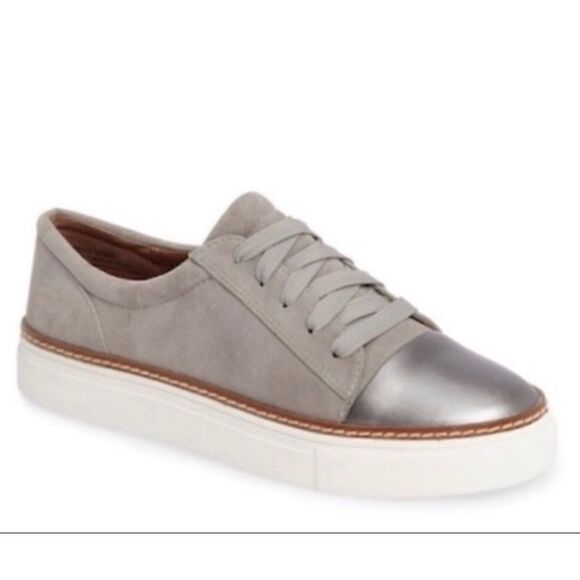 𝅺: : Caslon Suede Metallic & Grey Sneakers : :​ - Picture 2 of 14